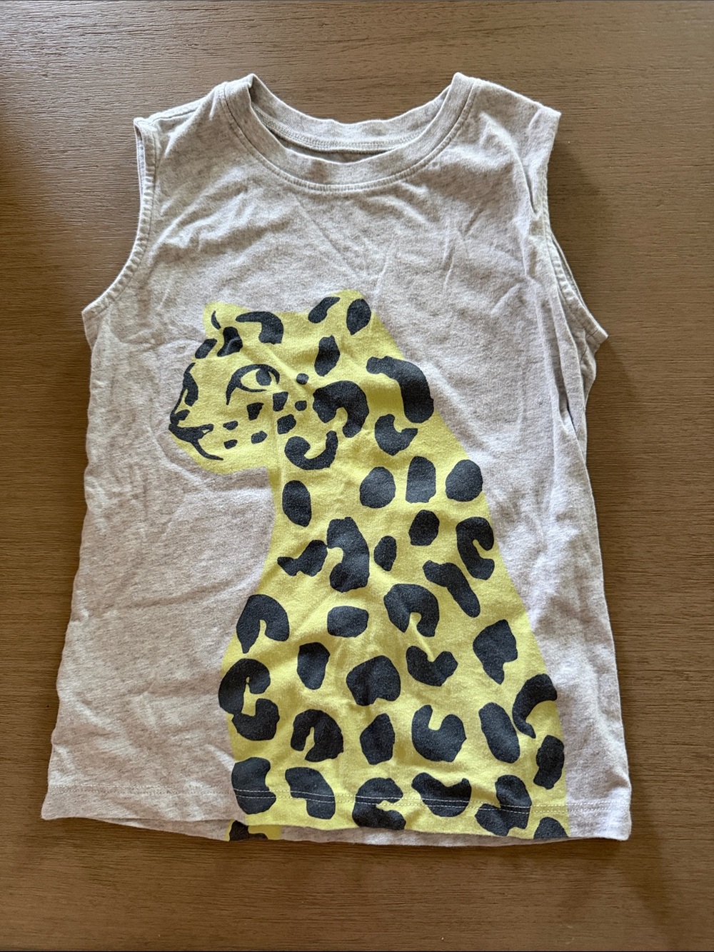Tea Collection Girls' Yellow & Black Leopard Graphic Tank